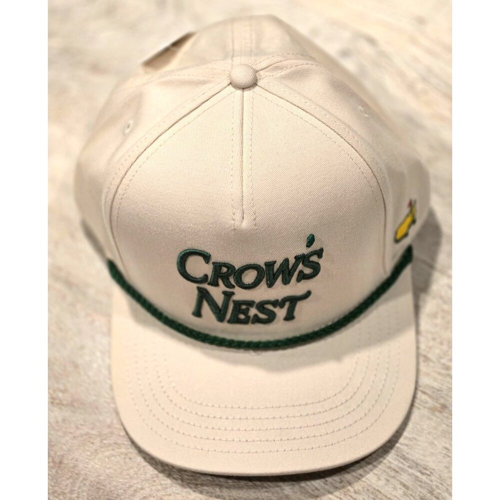 Masters Golf Tournament Crows Nest Hat 2025  NWT Beige W/ Green Rope Augusta Nat
